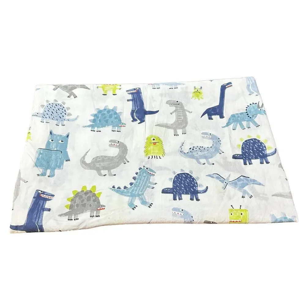 Pottery Barn Kids Organic Cotton Maverick Dinosaurs Flat Sheet Full